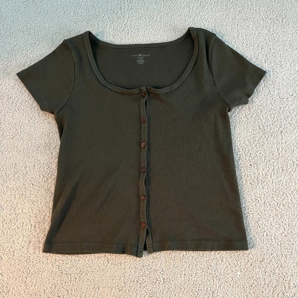 Brandy Melville Zelly Top Olive Green Color